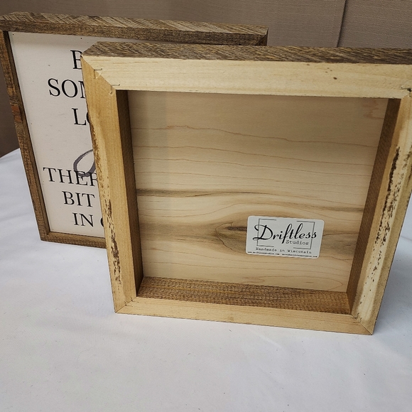 Rustic wooden framed quotes.  10"×10".  Handmade in Wisconsin. - Picture 4 of 4